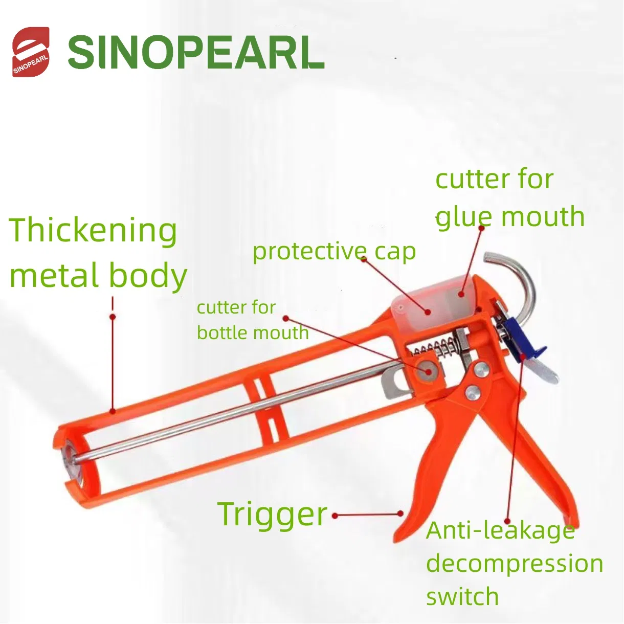 Glue Gun Steel Handle Caulking Gun for Construction Sealant Gun