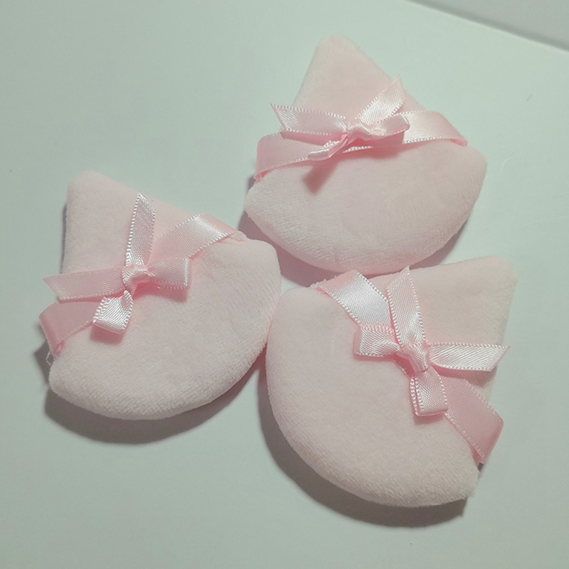 Wholesale Skin Friendly Make up Sponge Crystal Velvet Pink Facial Powder Puff