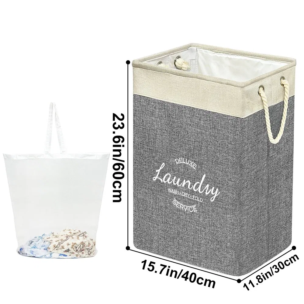 Custom Oxford Fabric Removable Bag Laundry Basket for Clothes with Handles