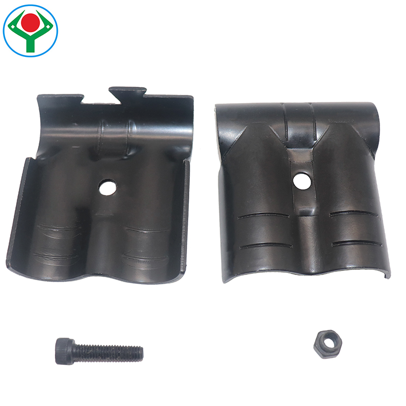 Ys-19 Black Glossy Finishing 3 Way Double Pipe Cross Joint Set for Structure Pipe