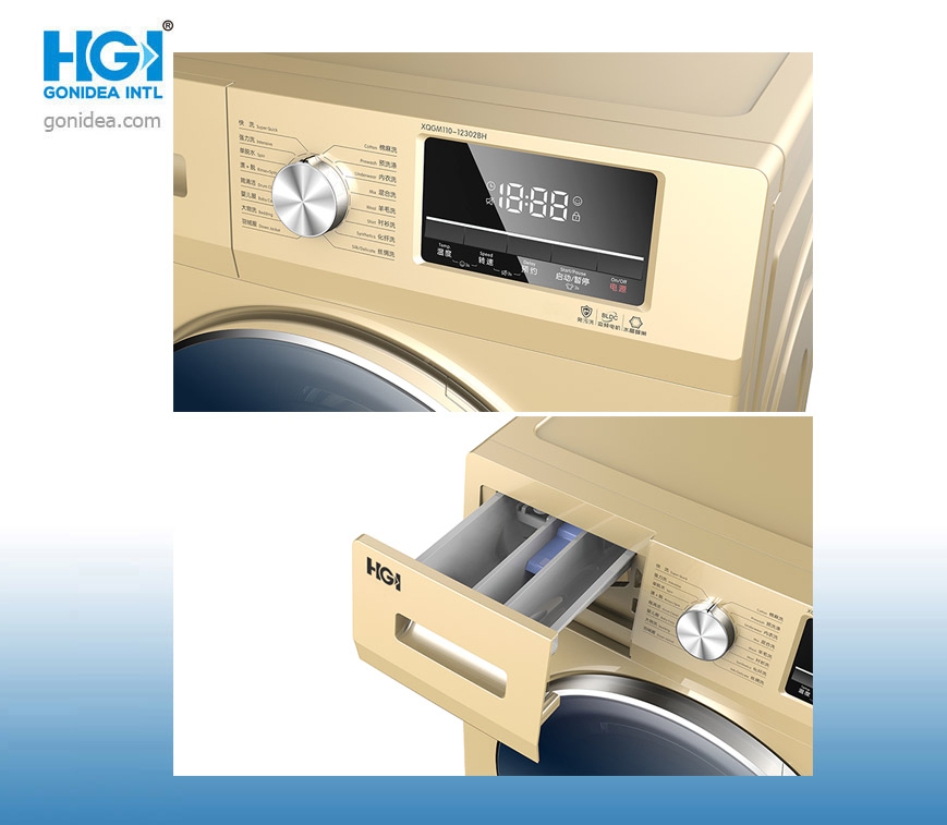 6kg LED Display Anti-Scald Cover Front Loading Laundry Washing Machine