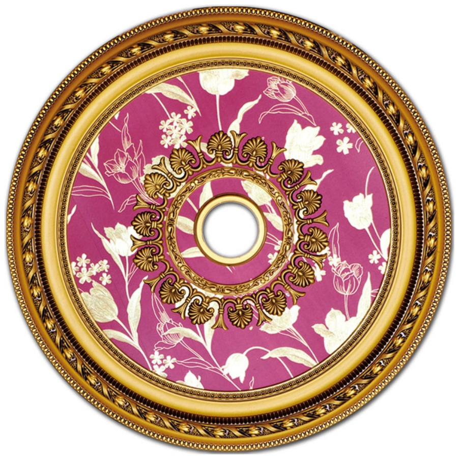 Banruo Purple and Gold Floral Interior Ceiling Decor Medallions