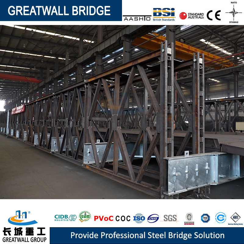 High Stiffness Single Lane Bailey Bridge Hl93 Aashto Loading