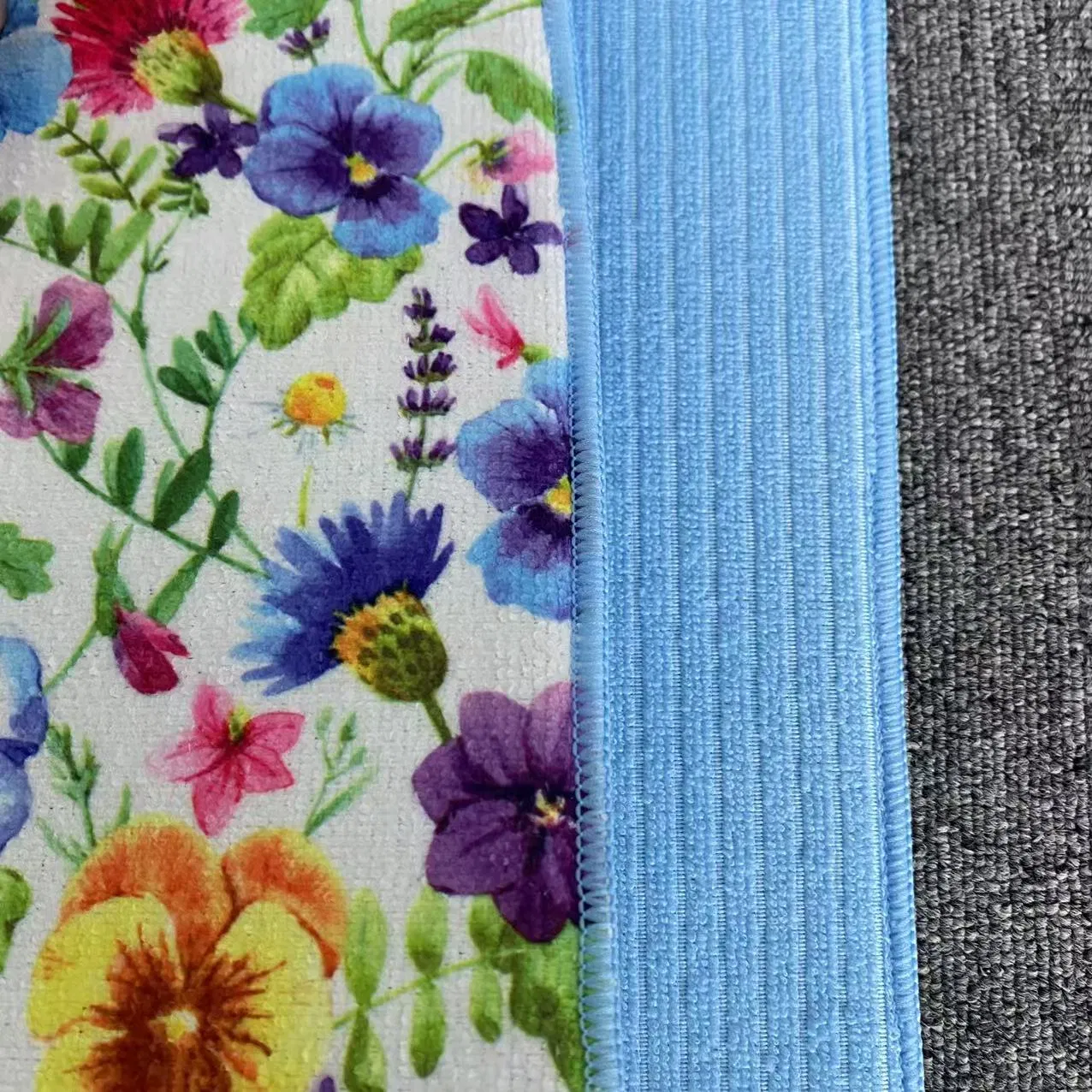 Customize Fast Water Drying Super Absorbent Non-Slip Mat – Floral Bloom Design, Perfect for Coasters and Tableware