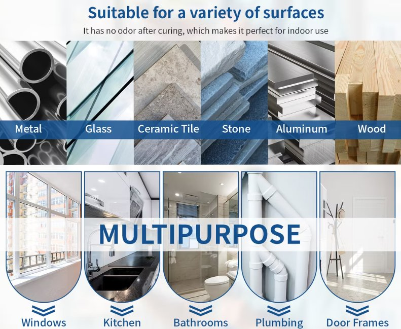 Henkseal® Reliable Non-Toxic Clear Aquariums Silicone Sealant for Rapid Curing