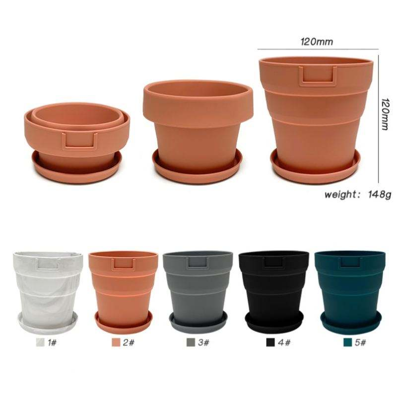 Professional Silicone Mold Factory Custom Logo Silicone Pots for Indoor Gardens, Flower Nurseries, and Bonsai Plants