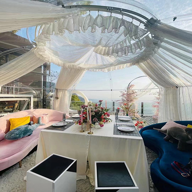 Transparent View House 360 Surround Bubble Room Polycarbonate Impact Resistant Transparent Tent House