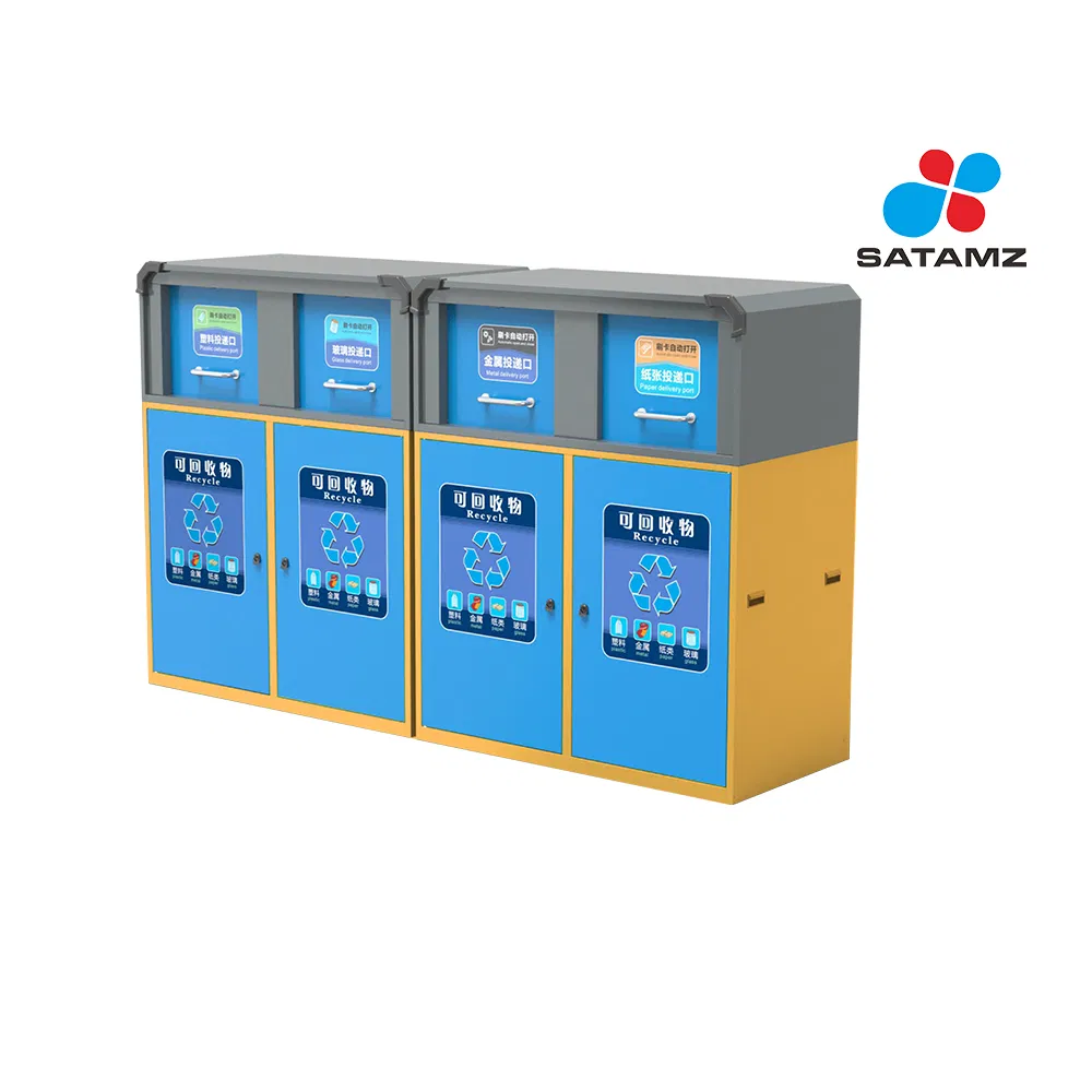 Уличная урна для раздельного сбора пластика и стекла