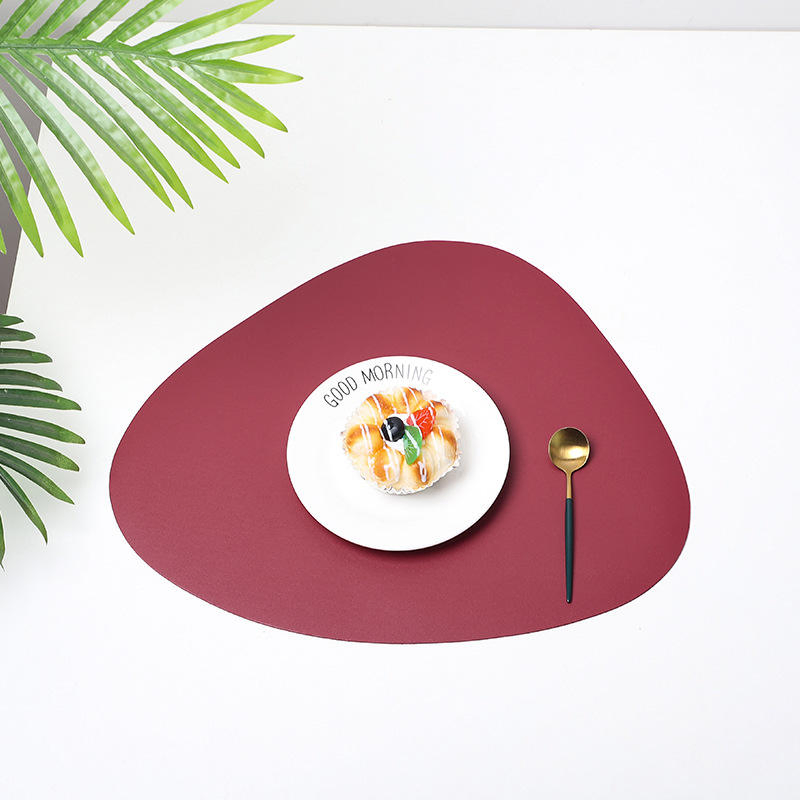Nordic Style Waterproof Leather Triangle Placemat for Dining