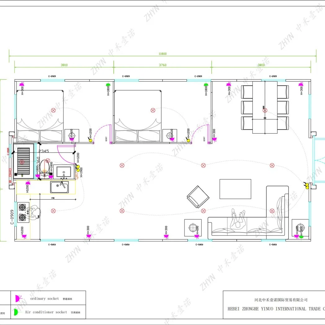 Insulated Shipping Container Homes for Worker Housing with French Doors