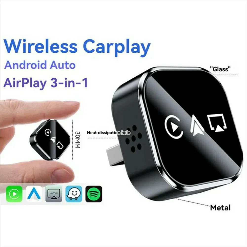 Адаптер Carplay Q1a 3-в-1 беспроводной для Android Auto