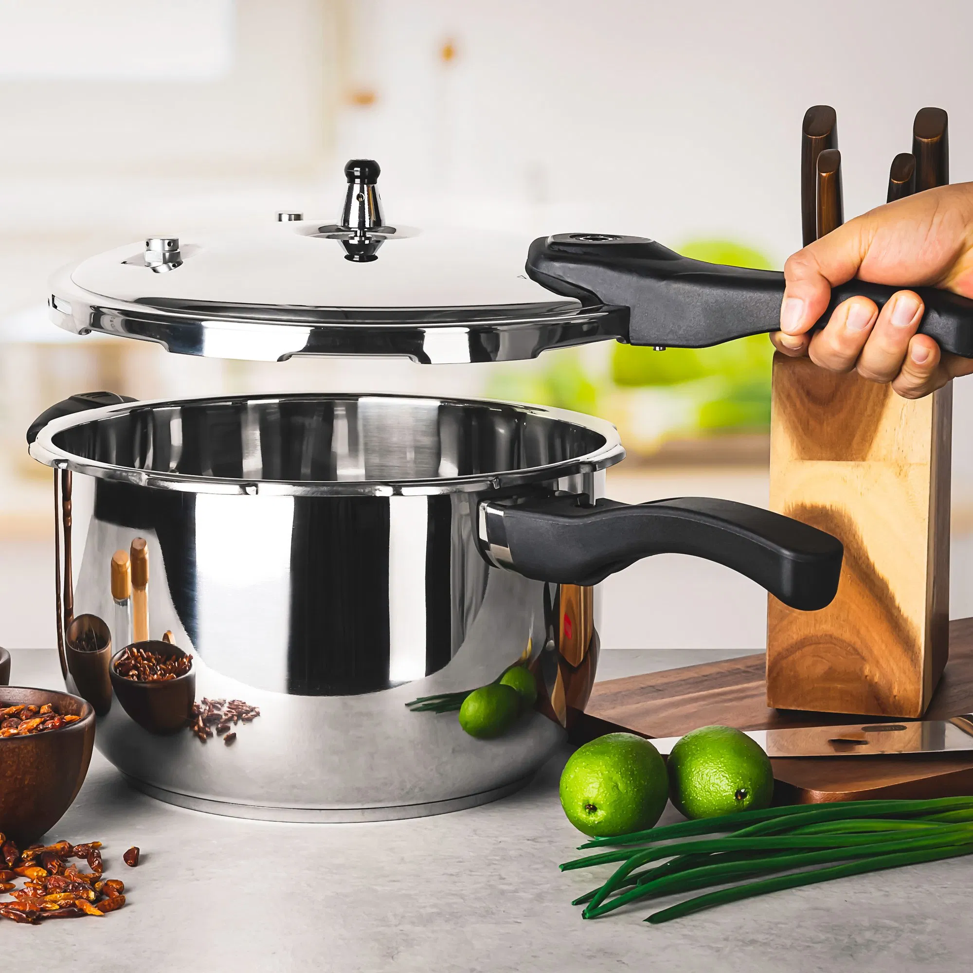 Алюминиевая рисоварка-скороварка Panela Pressao