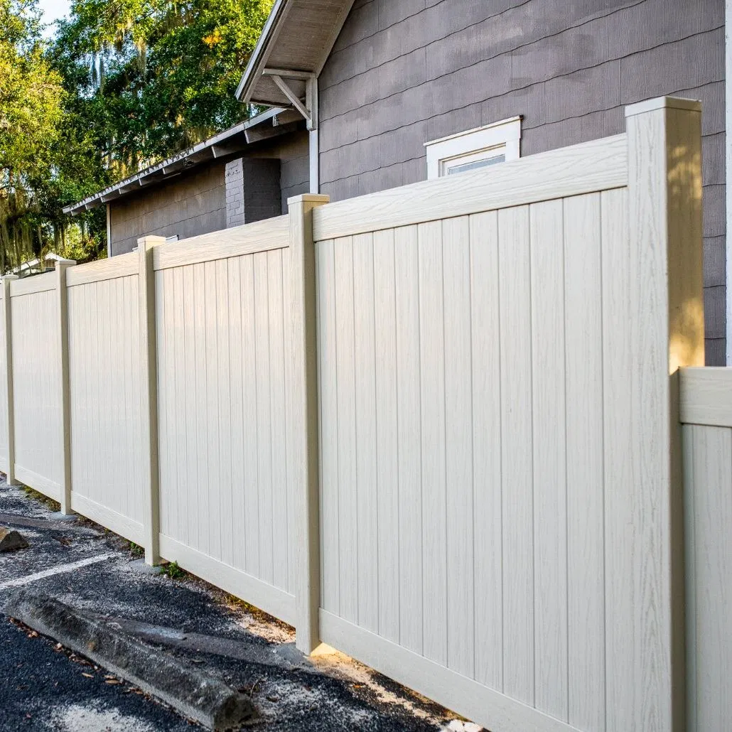 8 FT. W X 6 FT. H White Vinyl Privacy Fence Panel