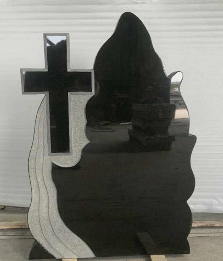 Natural Stone SF-089 absolute Black Granite Tombstone Monument for Memorial/Dead/cemetery/graveyard