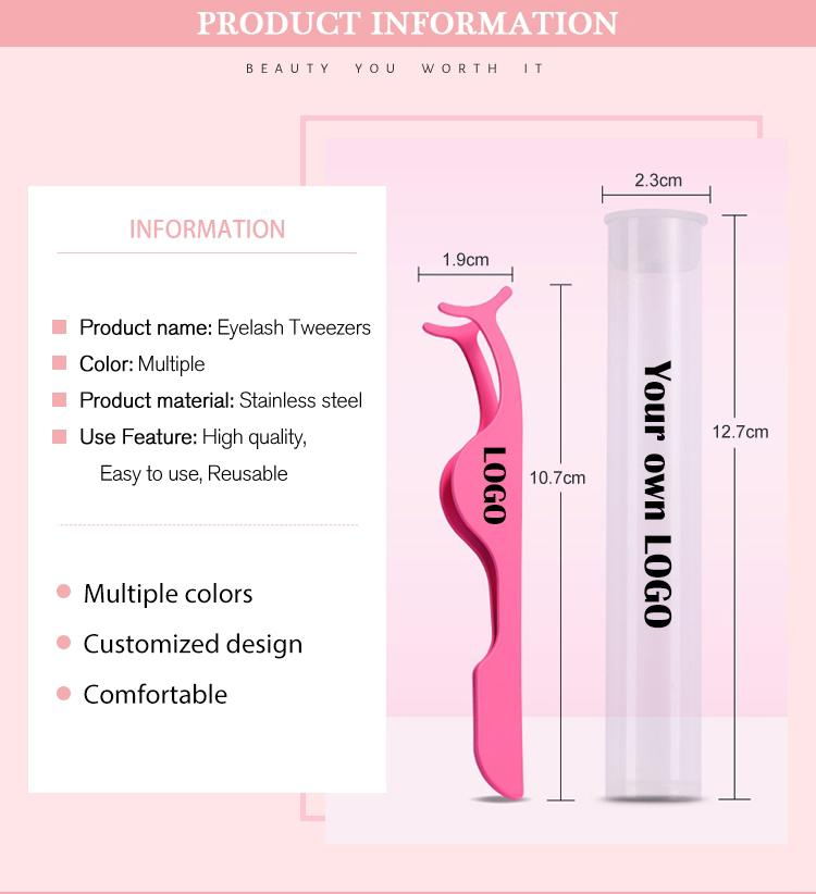 Wholesale Beauty Lash Tweezers Sets White Titanium Tweezers Bulk Eyelash Tools Private Label Eyelash Tweezers