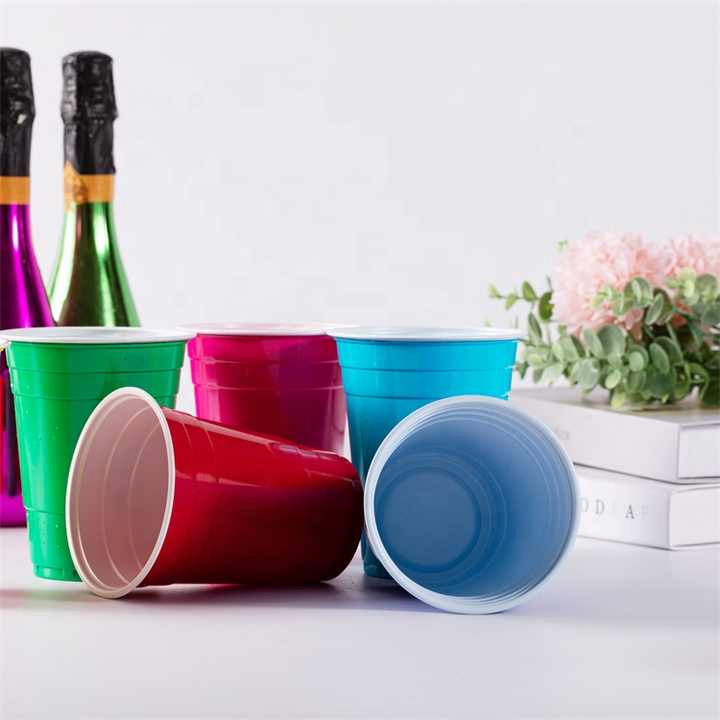 16oz Disposable Plastic Red Cups for Table Tennis Ping Pong Ball Game