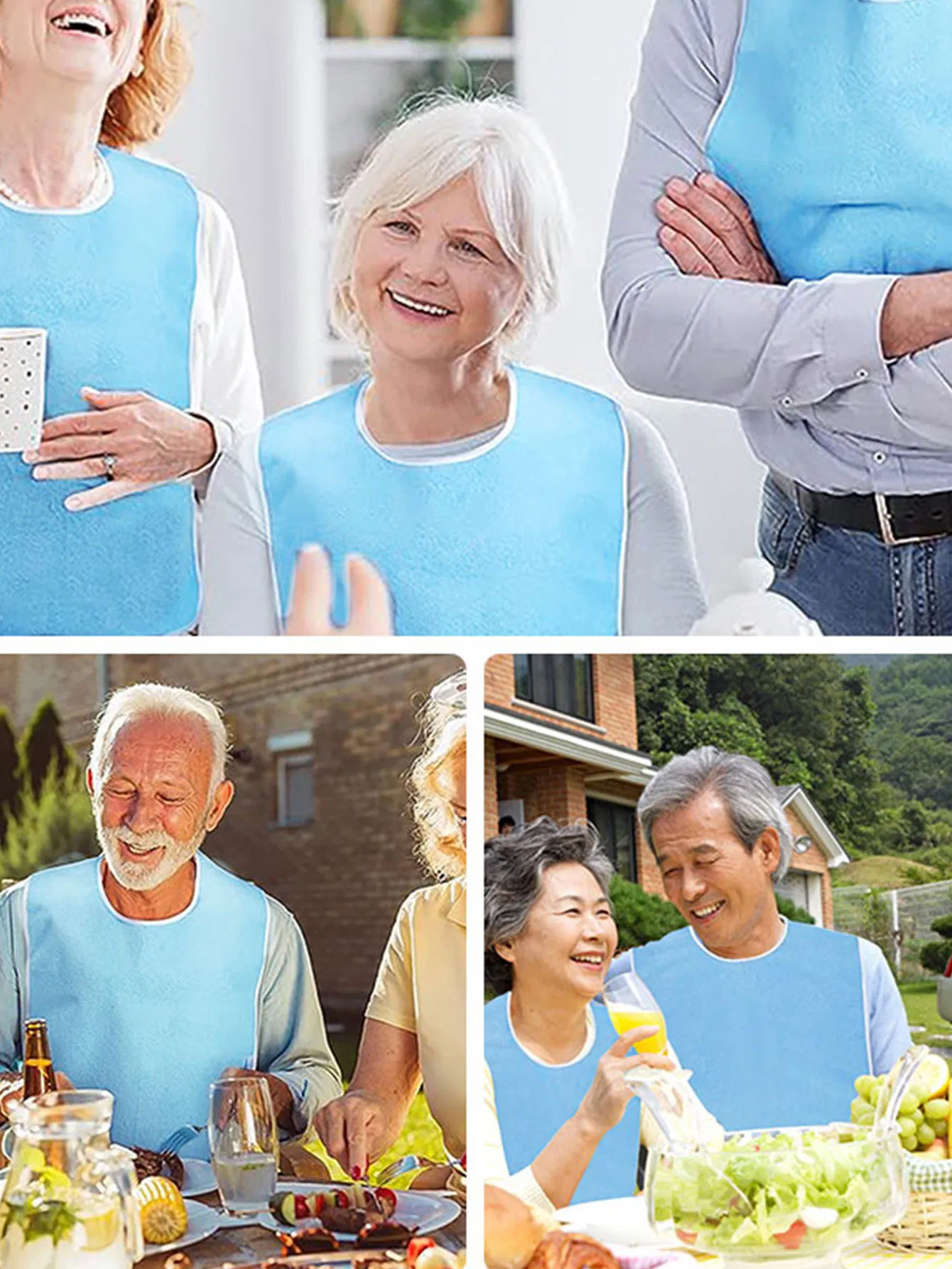 New Pocket Waterproof and Stain-Resistant Adult and Elderly Waterproof and Stain-Resistant Dietary Fabric Bib