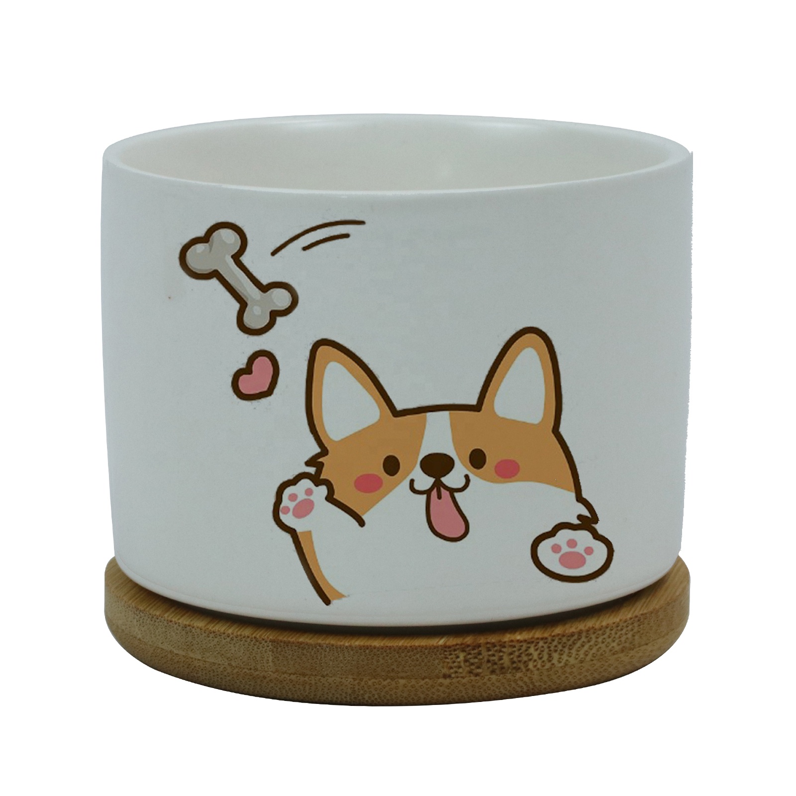 Горшки керамические для суккулентов белые квадратные глазурованные