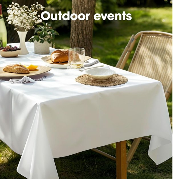 OEM Plastic Table Cloth Disposable 10 Pack, 54 X 108 Inch Table Cloths, Table Cover