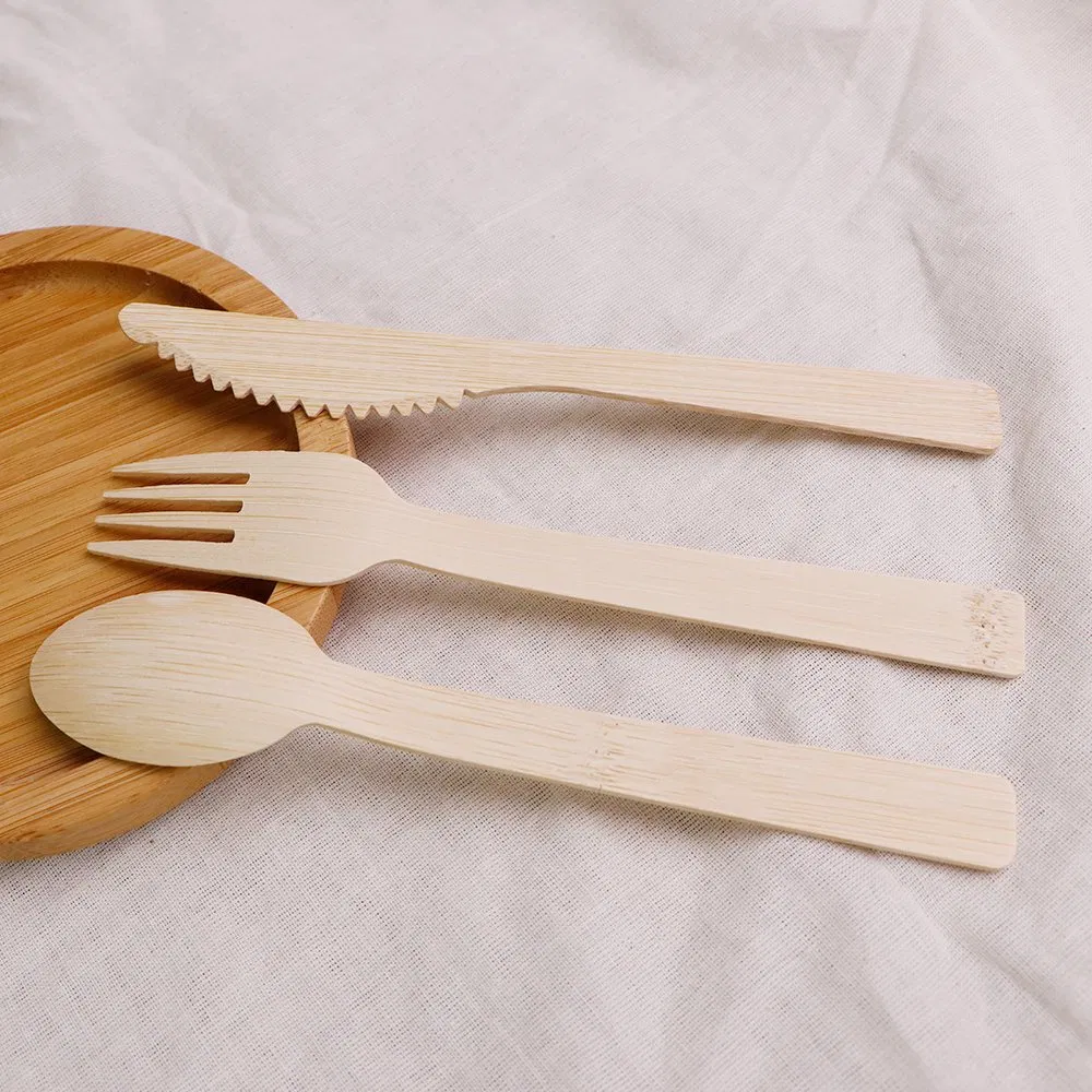 Disposable Tableware Bamboo Cutlety Eco-Friendly Cutlery Bamboo Knife/Fork/Spoon