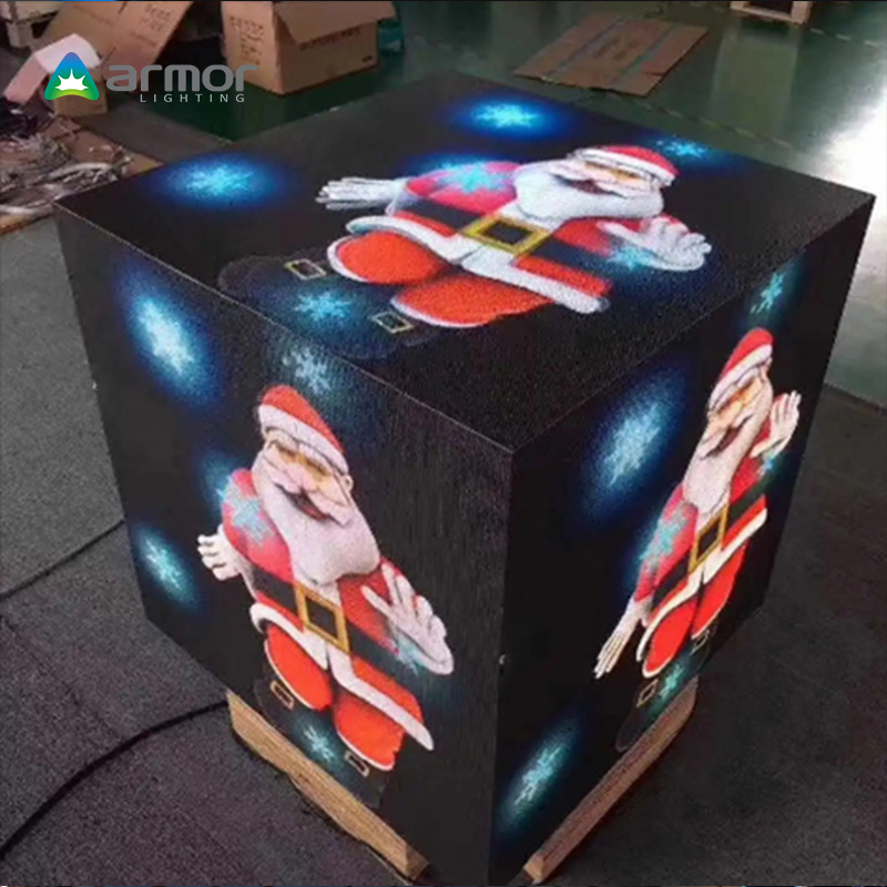 HD Full Color 3D LED Cube Display Indoor Outdoor Magic Cube Screen for Retail Store Advertising