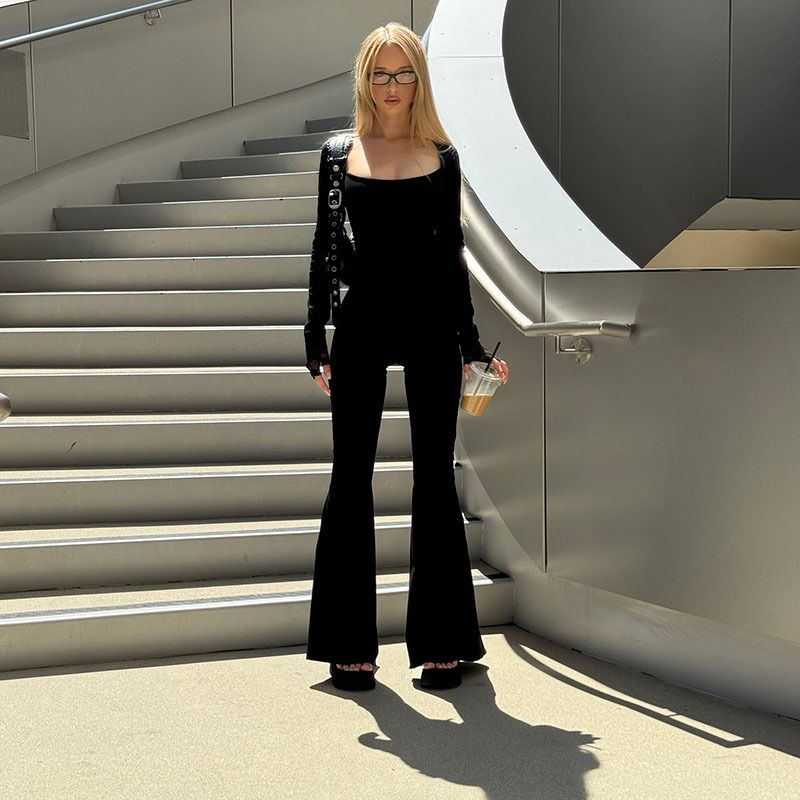 Платье женское облегающее квадратный вырез открытая спина