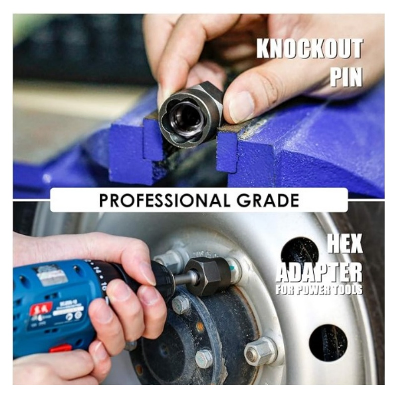 18 Pieces Bolt Extractor Set