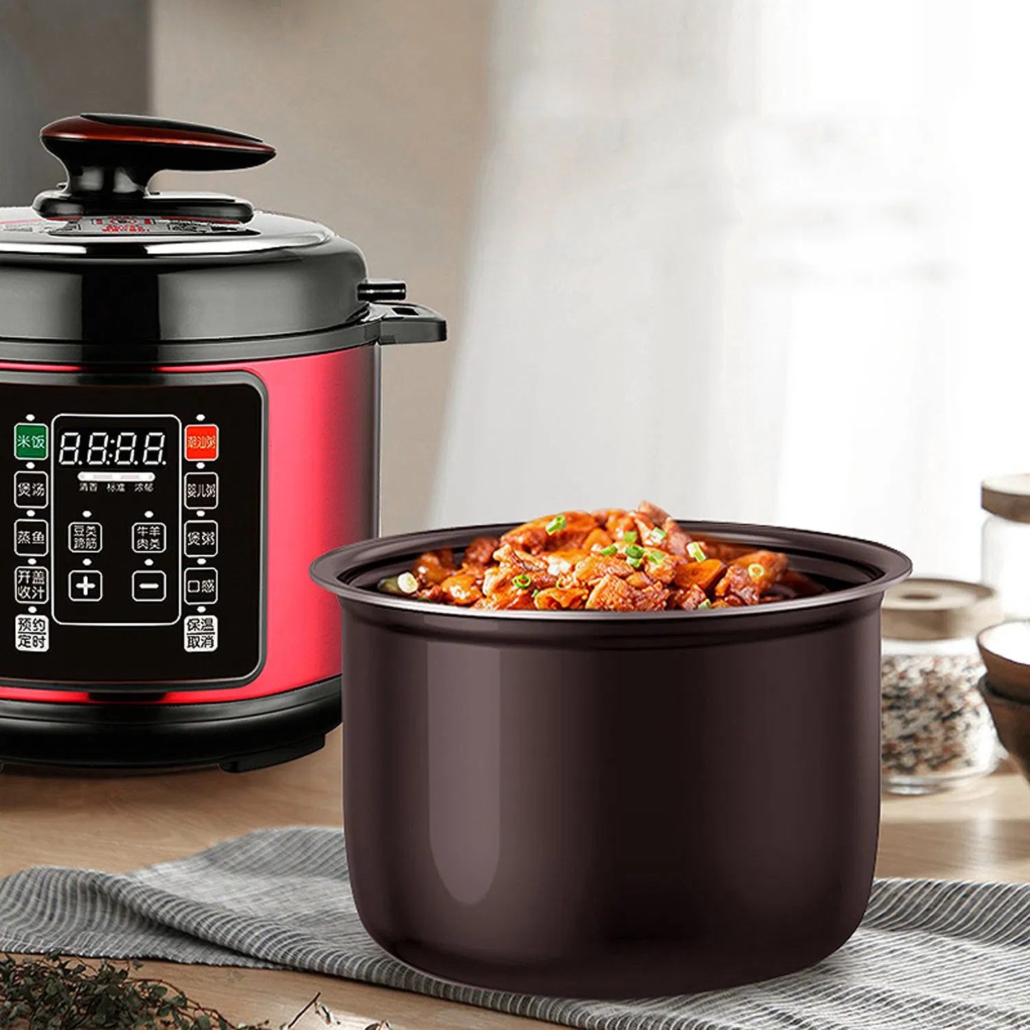 Digital Cool-Touch Grain Food Steamer Electric Rice Cookers