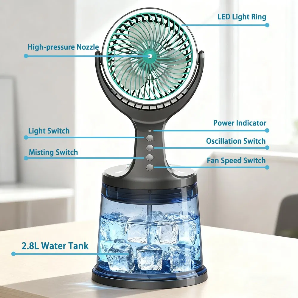 Портативный вентилятор-увлажнитель MiCooler M002