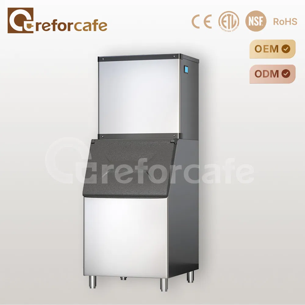 Beverage Water Cooling 1650W 250kg Automatic Purified Water Commercial Tube Cube Ice Maker Machine for Cafe