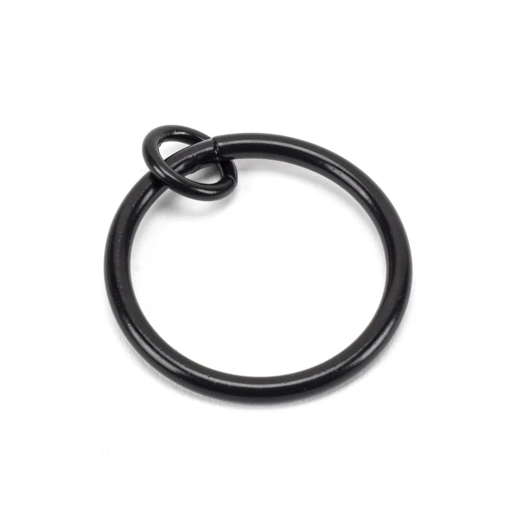 Custom Black and Silver Pinch Pleat Curtain Rings
