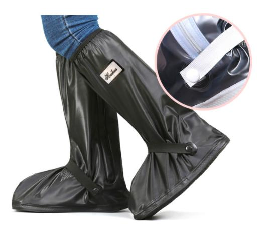 Waterproof Fashion PVC Man High Boot Shoe Cover with 40cm Height