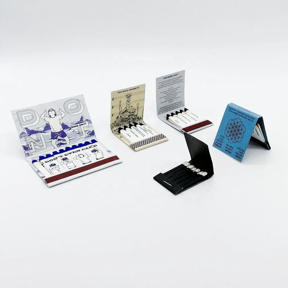High Quality Colored Safety Matchbooks Custom 4.8cm Paper Stick Book Matches