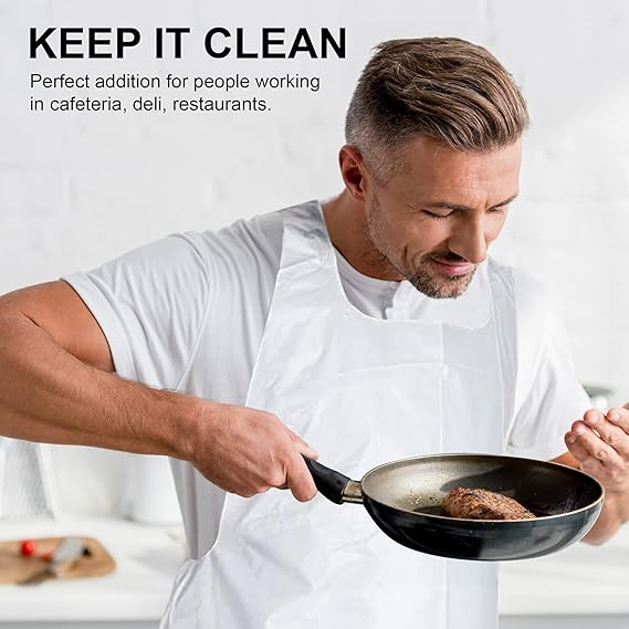 Water-Proof and Oil-Proof Disposable Plastic Apron for Food and Industry
