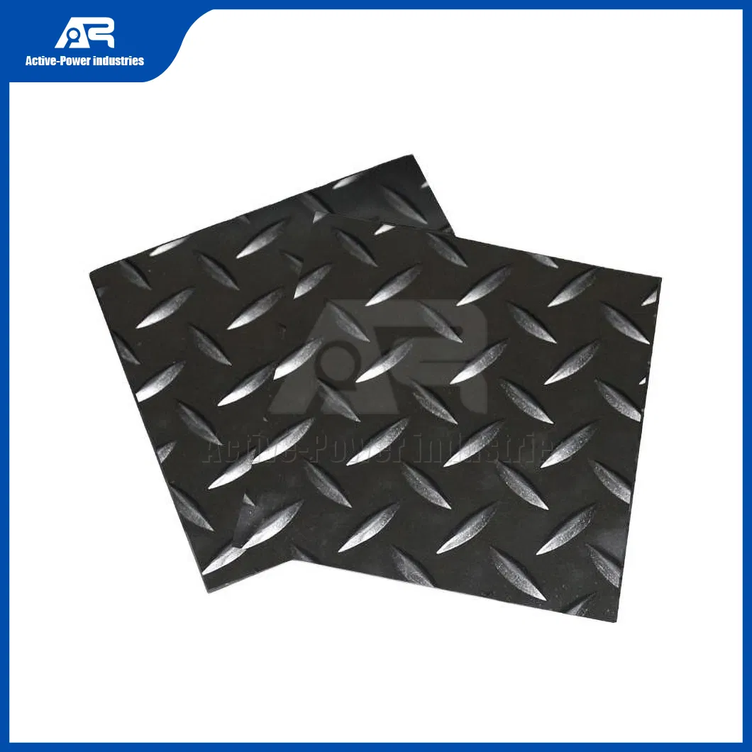 Active-Power Industries Rubber Kitchen Floor Mat Factory China Checker Five Bar Diamond Willow Leaves Rubber Garage Plate Flooring