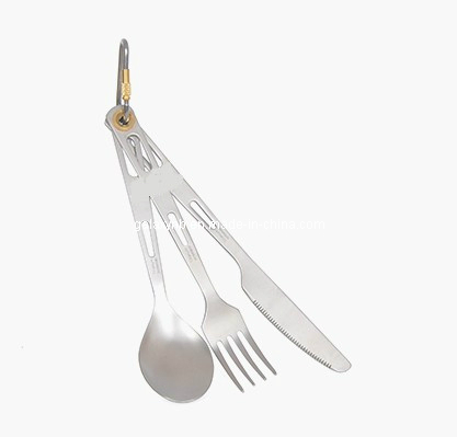 Eco-Friendly Custom-Made Three-Pieces Titanium Cutlery