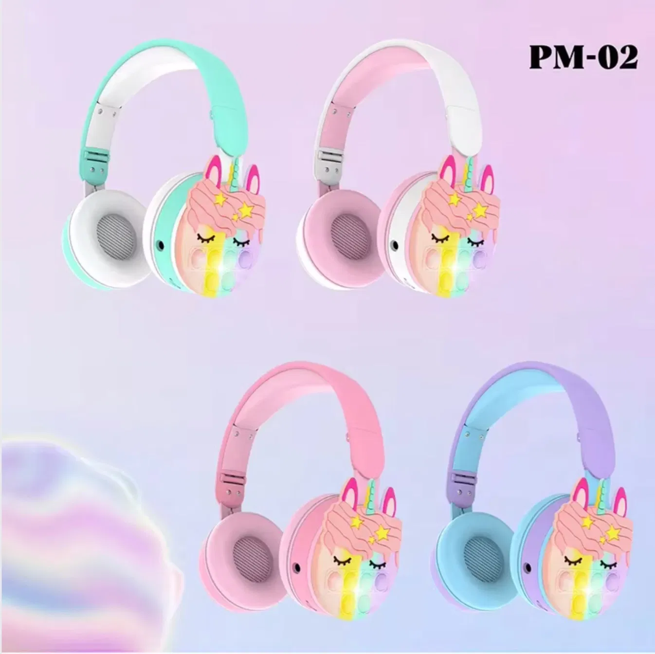 Детские наушники-повязка с игрушкой-антистресс Единорог