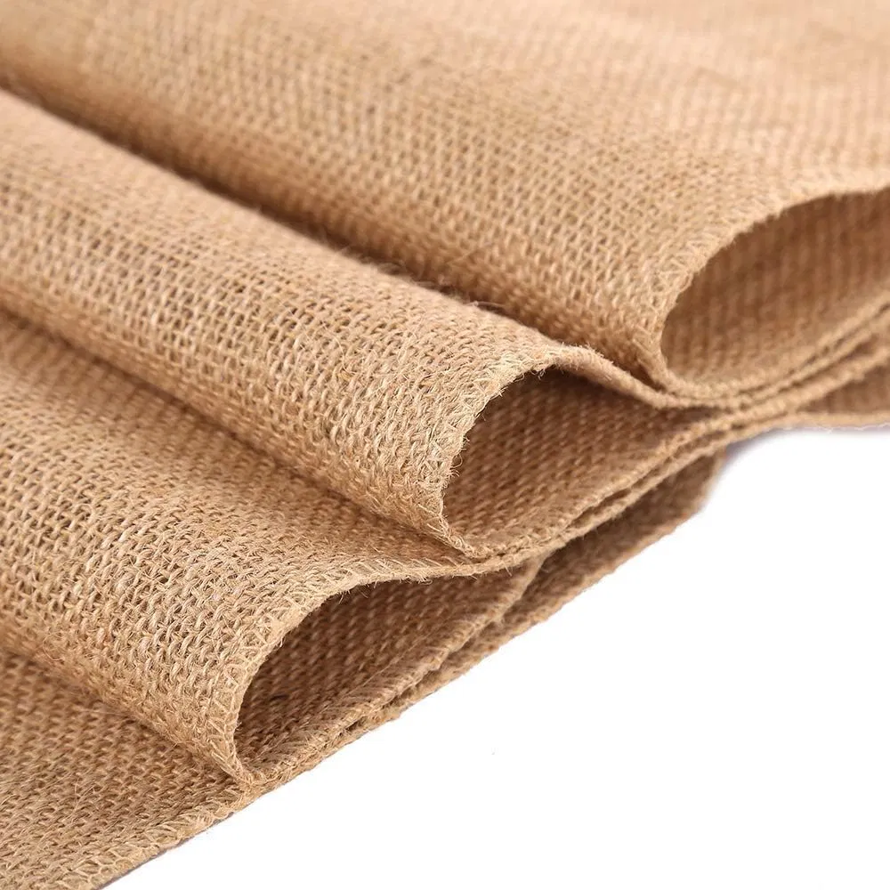 Natural Burlap Table Runners, 12 X 108 Inch Rustic Jute Table Runner and Placemats Bulk