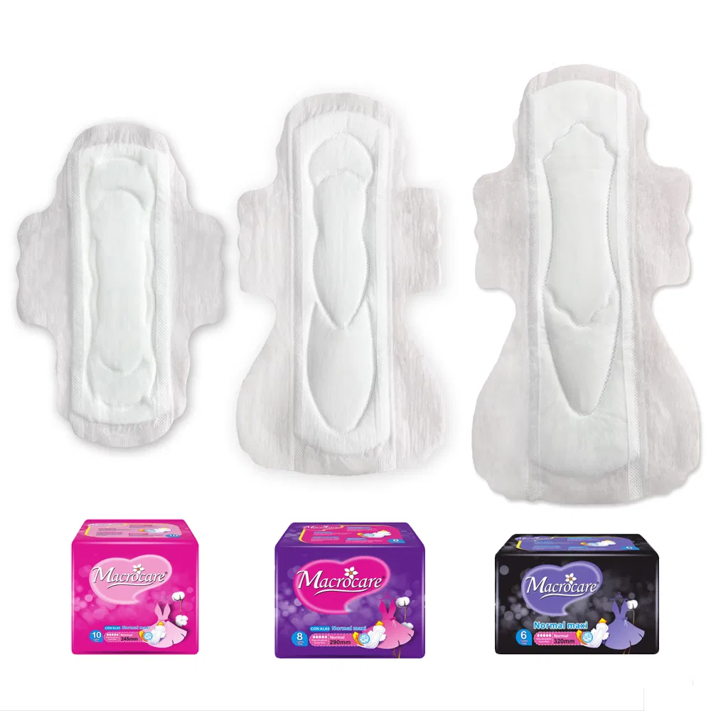 OEM Wholesale Macrocare High Quality Non Woven Disposable Sanitary Napkin Pads