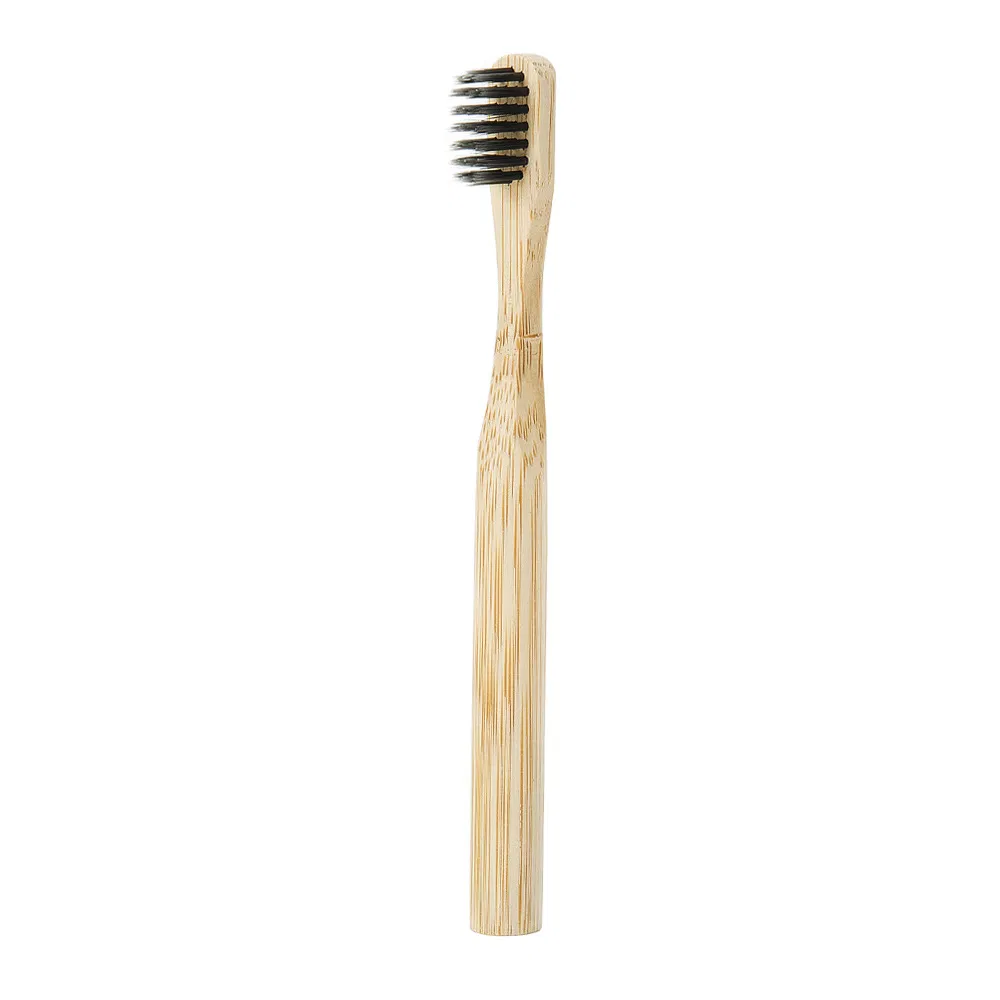 Biodegradable Logo Toothbrush Private Laser Logo Personalized Bamboo Toothbrush with Medium Bristle