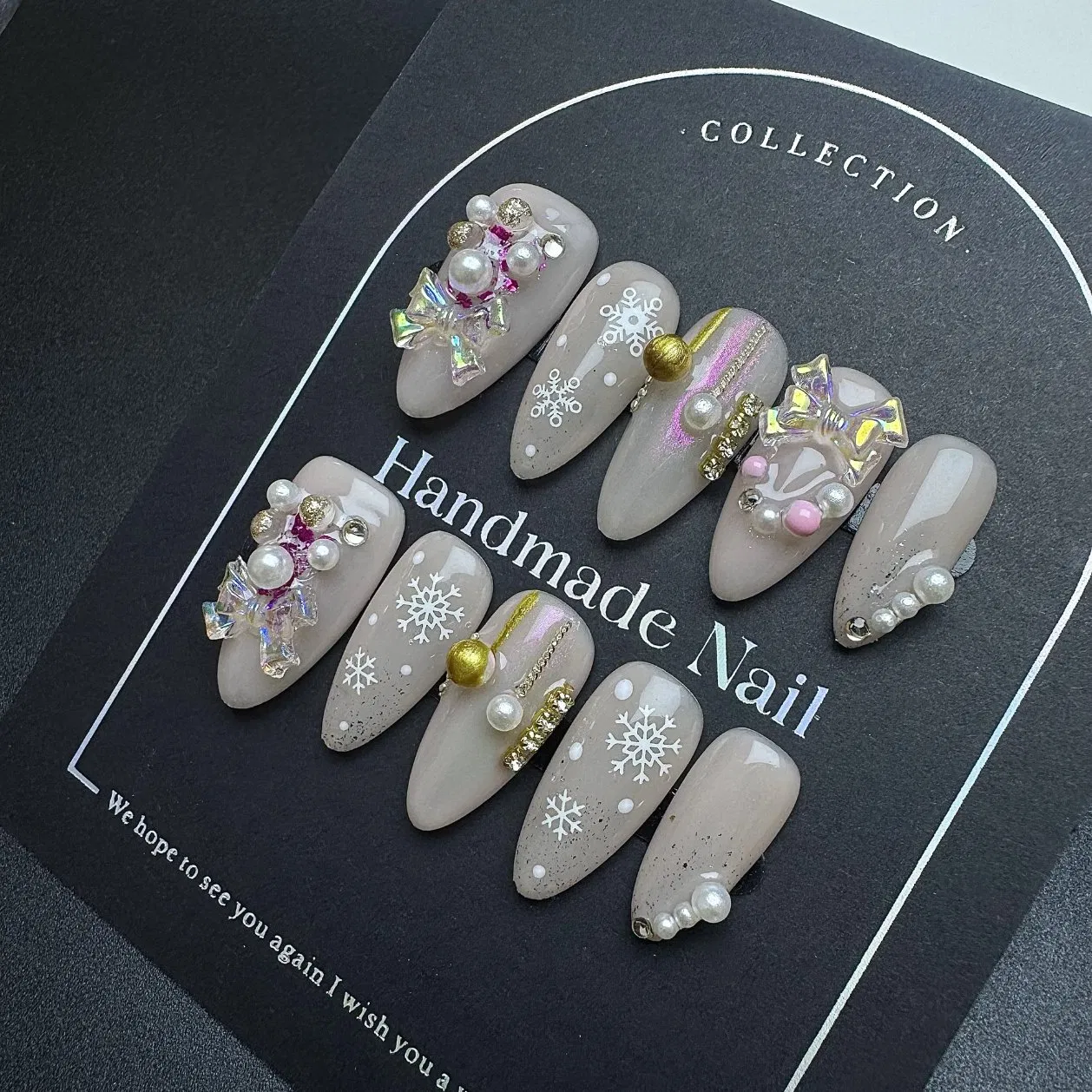 French Style False Nails Certified Handmade False Nails for Fingers