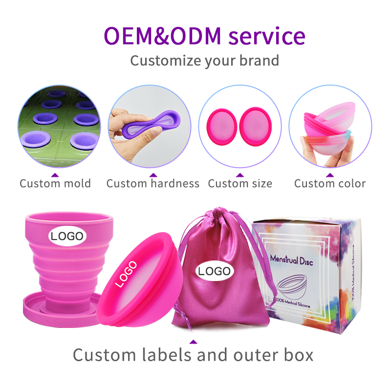 100% Medical Silicone Menstrual Disc Menstrual Disc Reusable Copa Menstrual Cup