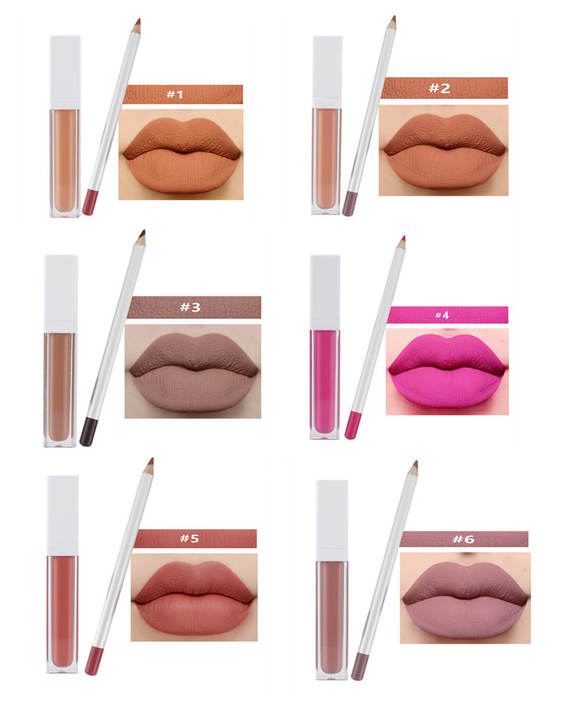 Lipstick Private Label Wholesale Vegan Matte Liquid Lipstick Glossy Lip Gloss Shimmer Lip Gloss and Lipliner Set