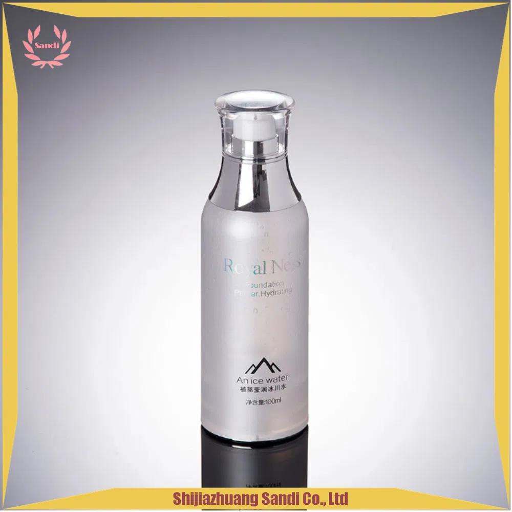 Luxury Pearl White 30ml 50ml 100ml Lotion Airless Plastic PETG Bottle with Pump