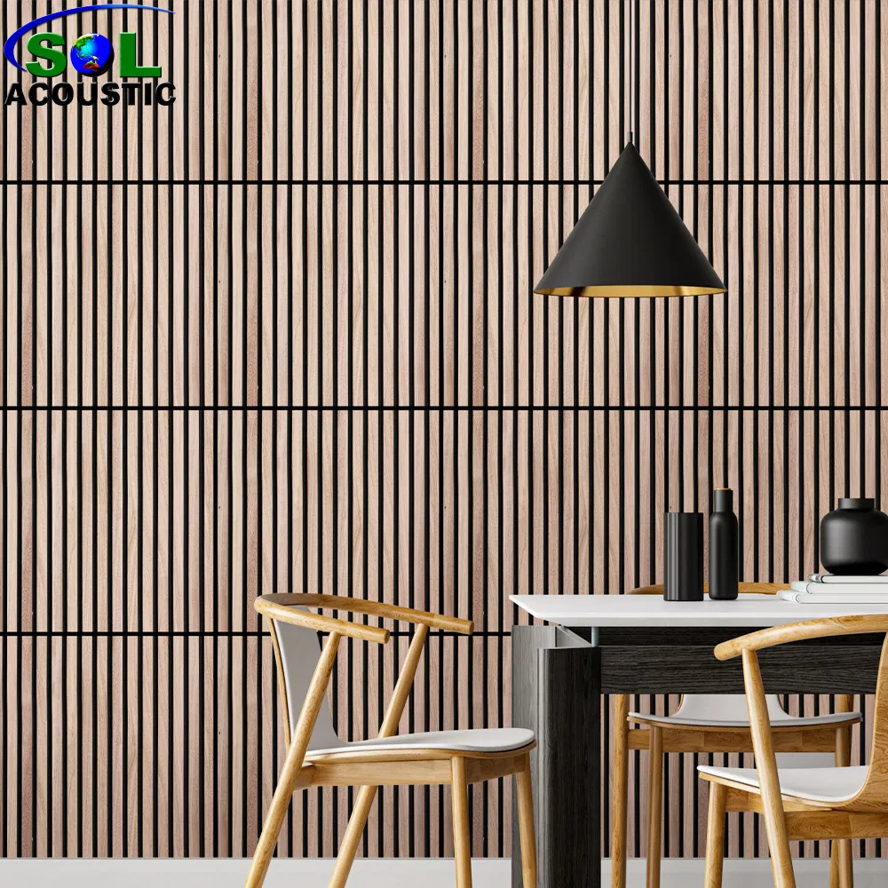 Sol Acoustic Wall Covering Wood Veneer Felt CE Approved Board Panels