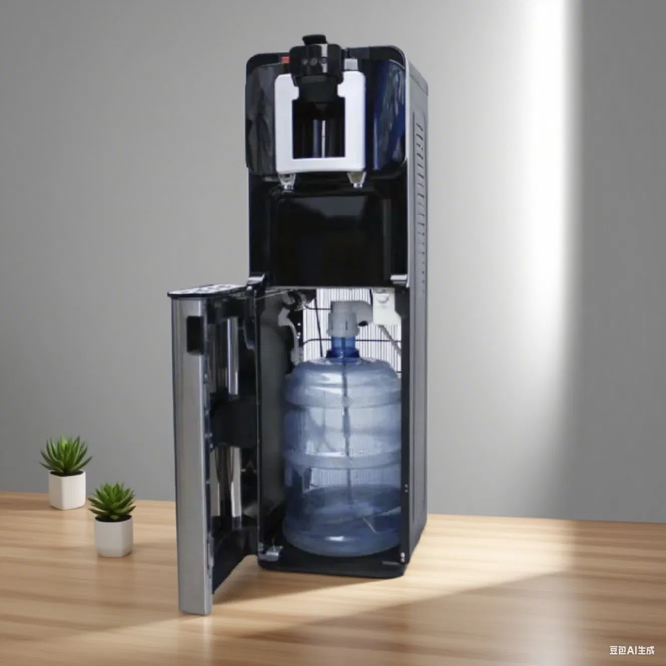 Hot Cold Drinking Water Cooler Dispenser with Espresso Coffee Maker Machine
