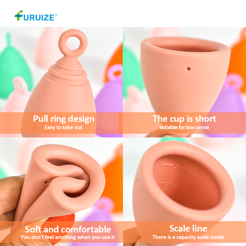 Furuize Factory High Quality and Low Price Menstrual Cup Made by 100% Medical Grade Silicone Women Period Cup