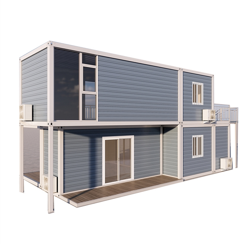 Fast Assembled Luxury 2 Stories Apartment Modular Flat Pack Container House with Kitchen Living Area and a Roof Terrace