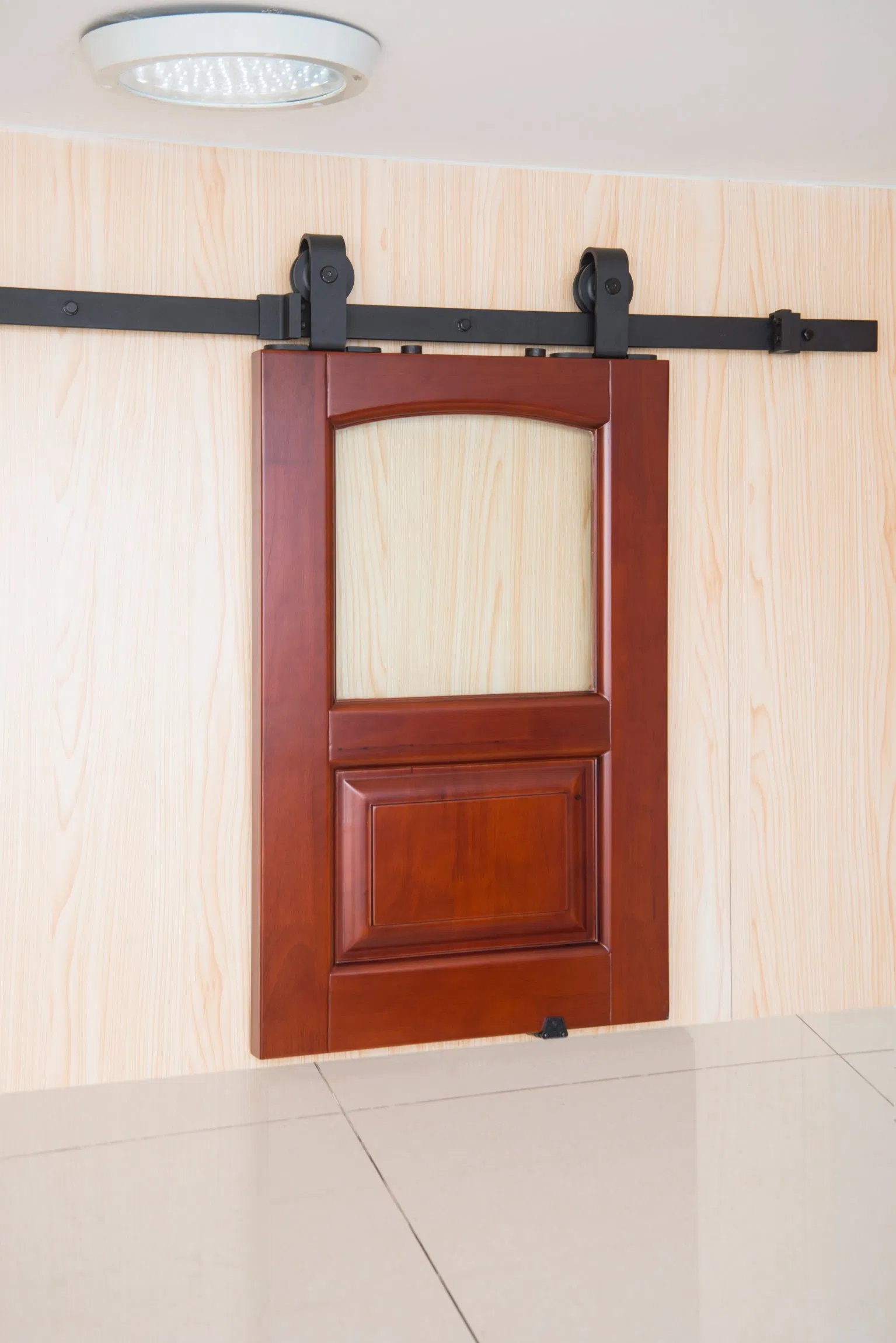 Bent Strap Top Mounted Steel Sliding Barn Door Hardware Kit