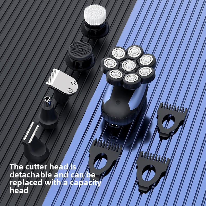 Multi-Functional Blade Head Conversion with 8d Floating Hair Clipper Awl USB Rechargeable Waterproof Electric Shaver